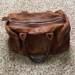 Maria Turgeon brown leather handbag